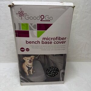 New Good2Go Microfiber Bench Base Cover Gray Pet Car Seat Protector 48-51in Long